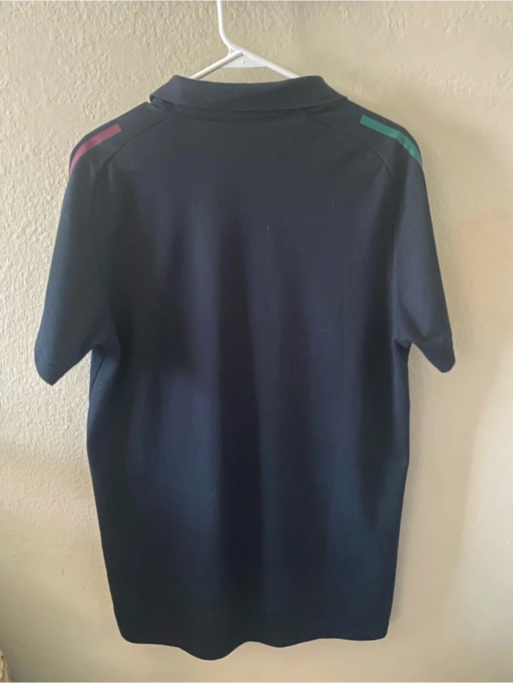 adidas Black Mexico Polo Jersey with Green and Red Stripes